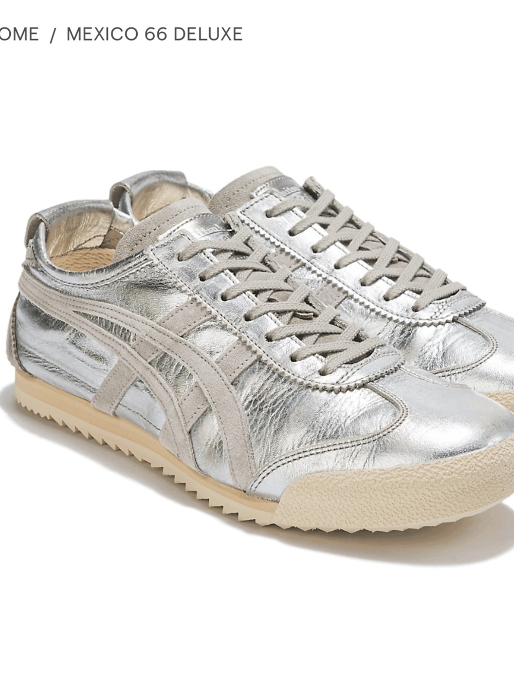 Onitsuka Tiger by Asics Mexico 66 Deluxe Women’s Silver Sneakers